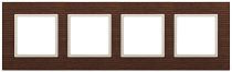 Рамка ЭРА Elegance 14-5304-09 для выключателей и розеток четверная дерево дуб