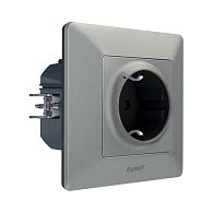 Valena Life NETATMO Алюминий Розетка 2К+З 16А Valena Life NETATMO Алюминий Розетка 2К+З 16А