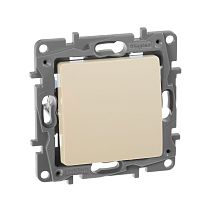 ETIKA Выключатель 1-клавишный проходной 10А безвинтовое крепление слоновая кость