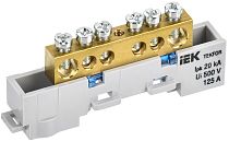 TEKFOR Шина N "ноль" неизолированная на универсальном держателе 8х12-6-С IEK