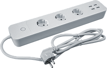 Удлинитель с управлением по WI-FI 3х1.5м +4USB NSH-PE-01 с заземлением 16А белый Smart Home