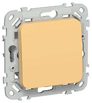 FLITE Выключатель 1-клавишный 10А ВС11-1-0-ФлЗ золотарник IEK
