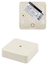 Коробка распаячная КР 75х75х20 ОП, сл. кость, IP40, инд. штрихкод TDM Коробка распаячная КР 75х75х20 ОП, сл. кость, IP40, инд. штрихкод TDM