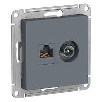 AtlasDesign Грифель Розетка TV+RJ45 категория 5E Systeme Electric (Schneider Electric)