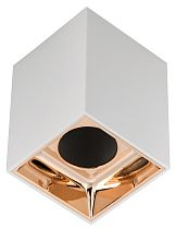 Светильник LIGHTING 4112 накладной поворотный под лампу GU10 белый/золото пластик IEK Светильник LIGHTING 4112 накладной поворотный под лампу GU10 белый/золото пластик IEK