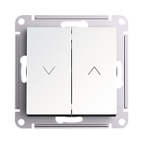 AtlasDesign Жемчуг 2-клавишный Выключатель жалюзи, 10А, механизм Systeme Electric (Schneider Electric)