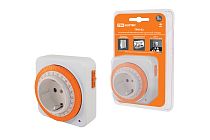 Таймер розеточный ТРМ-02-15мин/24ч-16А (суточный, квадратный)  TDM