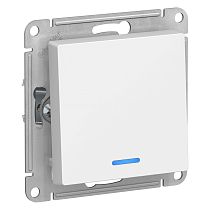 AtlasDesign Белый Выключатель 1-клавишный с подсветкой  сх.1а, 10АХ Systeme Electric (Schneider Electric)