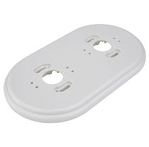 Подставка 2-местная круглая, D95 L165 H10, пластик, белый JANTERA