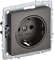 BRITE Розетка с с заземлением без защитными шторками 16А РС11-1-0-БрТБ бронза  IEK