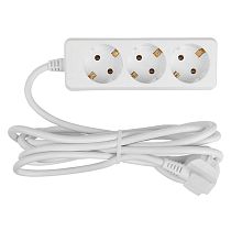 Удлинитель бытовой General GES-16-3x100-3-5m, 16А, 3х1 мм2, 3 места, 5 метров, с заземлением, без выключателя