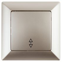 Переключатель ЭРА Intro Solo 4-103-04 одноклавишный 10А-250В, IP20, скрытой установки, шампань