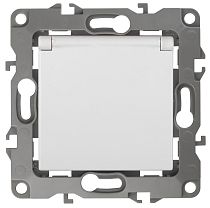 Розетка ЭРА 12 12-2003-01 16А 250В белый с заземлением со шторками с крышкой