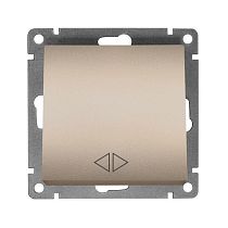 Выключатель одноклавишный перекрестный UNIVERSAL серия "Афина" шампань