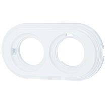 Рамка двухпостовая, серия Лизетта,пластик, цвет белый,накладной монтаж Bironi