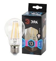 Лампа светодиодная ЭРА F-LED A60-13W-840-E27 филамент груша нейтральный белый свет