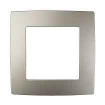 Рамка ЭРА 12 12-5001-04 для выключателей и розеток одинарная пластик шампань