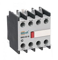 Приставка контактная дополнительные контакты 1НО+3НЗ лицевая DEKraft