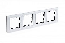 AtlasDesign Nature Стекло Белый Рамка 4-постовая  (Schneider Electric) Systeme Electric (Schneider Electric)