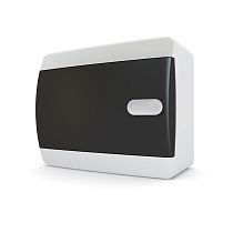 Щит встраиваемый 4 мод. IP41, непрозрачная черная дверца CVB 40-04-1 Tekfor