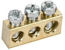 TEKFOR Шина нулевая сечение 6х9 3 отверстия IEK