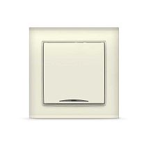 Выключатель одноклавишный с подсветкой Бриллиант, скрытой установки, 10А, 220В слоновая кость UNIVERSAL