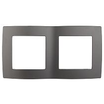 Рамка для выключателей и розеток двойная ЭРА 12 12-5002-11 пластик сосна