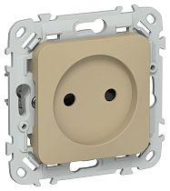 FLITE Розетка без заземления с защитными шторками безвинтовое крепление 10А РСш01-1-ФлХ хаки IEK