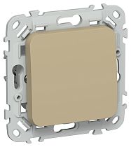 FLITE Выключатель 1-клавишный 10А ВС11-1-0-ФлХ хаки IEK