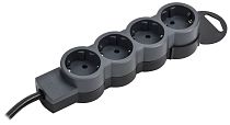 STANDARD Удлинитель У04 4 места 2P+PE 3м 3х1,5мм2 16А черный IEK