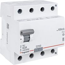 RX3 ВДТ 100мА 63А 4П AC RX3 ВДТ 100мА 63А 4П AC