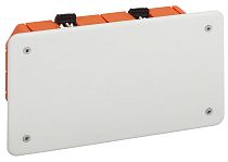 Коробка распаячная IP20 KRP ЭРА 172х96х45мм для полых стен, саморез, пластиковые лапки с крышкой