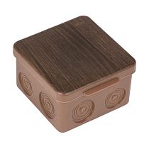 Коробка распаячная КМР-030-035 пылевлагозащищенная без мембранных вводов (80х80х50) тёмное дерево EKF PROxima Коробка распаячная КМР-030-035 пылевлагозащищенная без мембранных вводов (80х80х50) тёмное дерево EKF PROxima