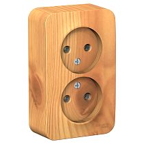 Blanca открытая установка с изолированной пластиной Ясень Розетка двойная без заземления 16А Systeme Electric (Schneider Electric)