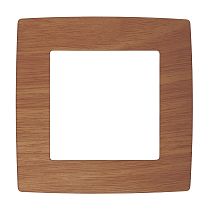 Рамка для выключателей и розеток одинарная  ЭРА 12 12-5001-09 пластик дуб