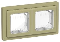 FLITE Рамка 2-местная IP55 Рпро-2-55-ФлО оливковый IEK