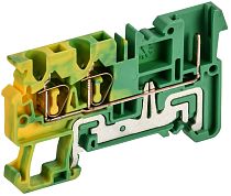 ARMAFIX Клемма пружинная CX2,5-3-1B PE разъемная 2,5мм2 трехконтактная (2 зажима 1 разъем) заземляющая IEK