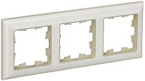 Рамка BRITE трехместная РУ-3-Бр бежевый/жемчужный  IEK