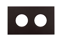 Рамка 2 постовая, скрытый монтаж, Шедель Бриз, пластик, цвет Коричневый матовый Bironi