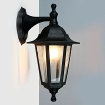 Фасадный светильник General GWL-E27-M-IP65 Черный Большой Вниз Пушкинский