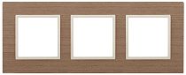 Рамка ЭРА Elegance 14-5303-07 для выключателей и розеток тройная дерево ясень