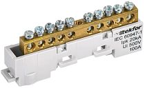 TEKFOR Шина L "фаза" неизолированная на универсальном держателе 6х9-10-Ср IEK