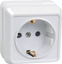 РС20-3-ОБ Розетка 1местная с заземления 16А открытое устройство ОКТАВА (белый) IEK РС20-3-ОБ Розетка 1местная с заземления 16А открытое устройство ОКТАВА (белый) IEK