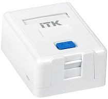 ITK Корпус настенной розетки для установки одного модуля KJ, белый IEK