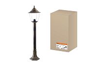 Светильник Прага Эл-11-73-100Б 60 Вт Е27 напольный на стойке h-1.0 м бронза, прозрачный плафон  TDM