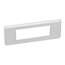 Рамка пластиковая 6 модулей алюминий Mosaic Legrand