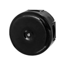 Коробка распределительная 78мм, керамика, цвет черный (4 кабельных ввода в комплекте) Bironi