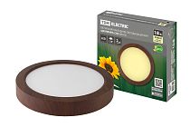 Светильник накладной светодиодный круг "Даунлайт" СПО (венге) 18 Вт 225*32 мм 3000К  TDM