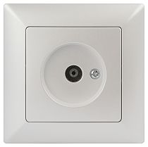 Розетка ЭРА Intro Solo 4-301-06 TV одиночная, IP20, скрытой установки, Solo, перламутр