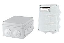 Коробка распаячная ОП 150х110х70мм, крышка, IP55, 10 гермовводов, инд. штрихкод, TDM Коробка распаячная ОП 150х110х70мм, крышка, IP55, 10 гермовводов, инд. штрихкод, TDM